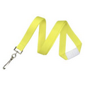 Blank Neon Nylon Badge Lanyard w/Metal J-Hook (YELLOW) Breakaway